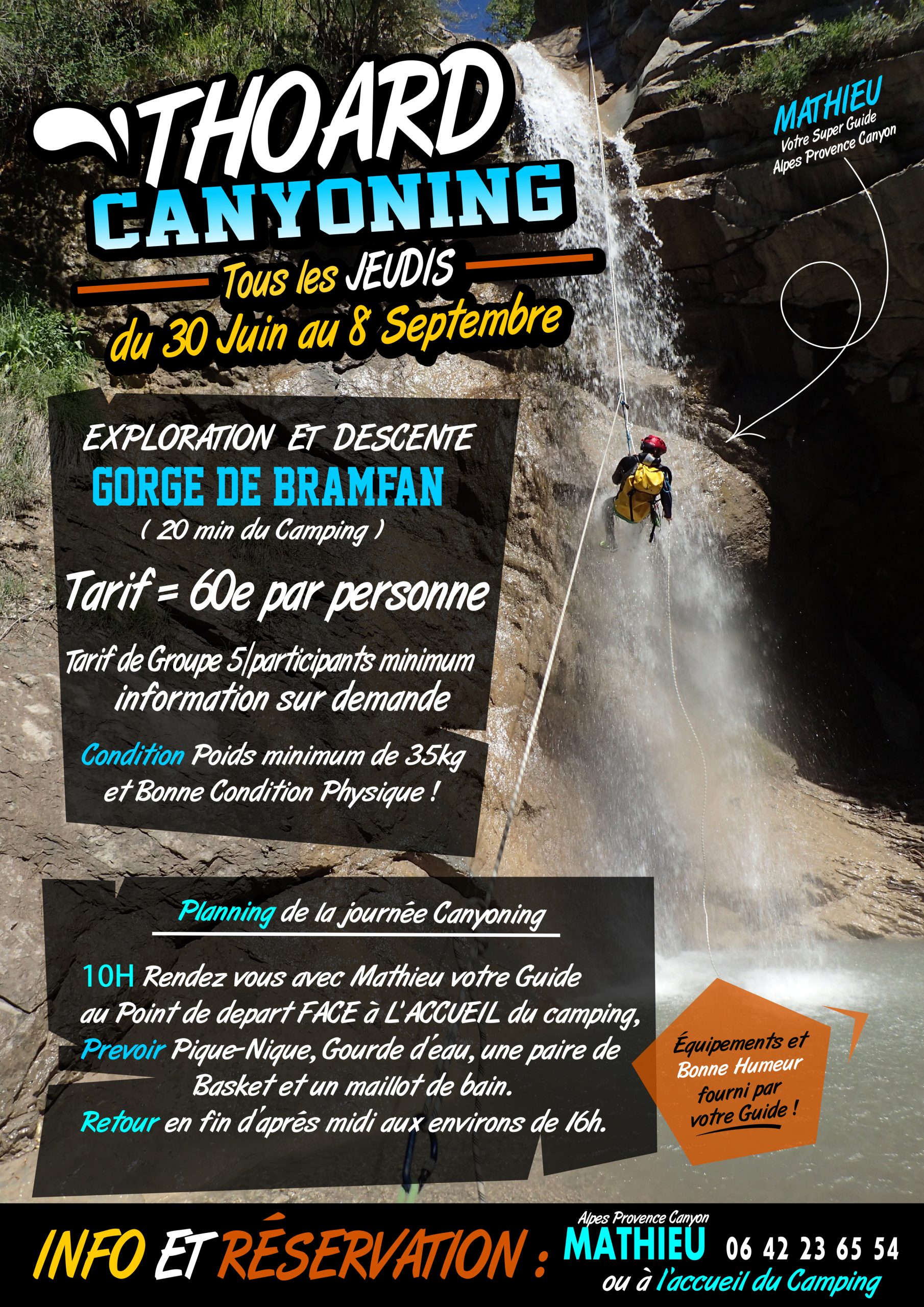 Affiche canyon camping thoard 2022 A3